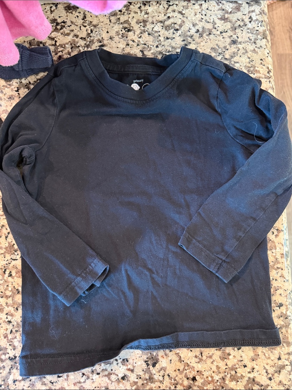 Primary 100% Cotton Classic Black Long-Sleeve Kids Tee- Size 3T